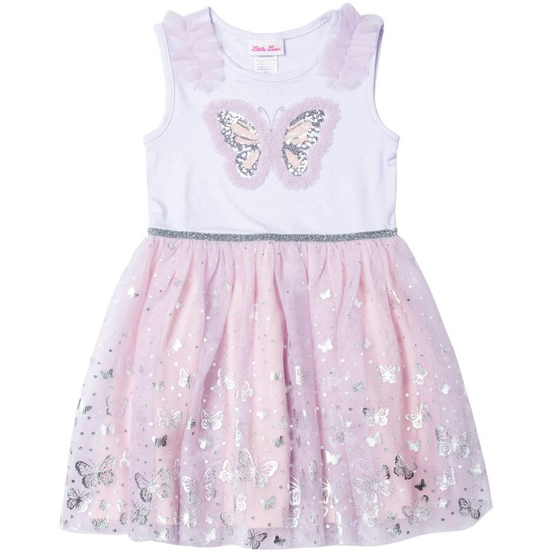 Little Lass Girl's Butterfly Ballerina Dress, 1 of 2