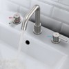 Bathroom Faucet, 8 Inch 3 Hole Faucet for Vanity Sink, Lavatory Basin Faucet with 2 Lever Handles, Pop Up Drain, 360 Degree Swivel Spout - 4 of 4
