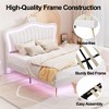 NicBex Twin/Full/Queen Upholstered Platform Bed Frame with LED Lights,Princess Bed Frame with Crown Headboard for Girls,Easy Assembly,Noise-Free - 3 of 4