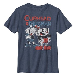 Boy's Cuphead Red and Blue Best Friends T-Shirt - 1 of 4