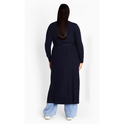 Women's Plus Size Goldie Cardigan - navy | CITY CHIC