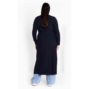 Women's Plus Size Goldie Cardigan - navy | CITY CHIC - 1 of 4