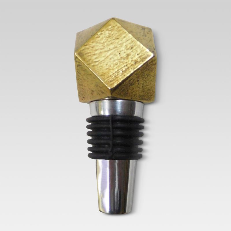 Bottle Stopper Aluminum/Gold - Threshold&#8482;, 1 of 4
