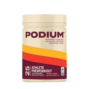Podium Nutrition Athlete Pre-Workout Energy Drink - Blue Raspberry - 8.57oz/25 Servings - 1 of 4