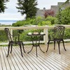 Whizmax Cast Aluminum Patio Bistro Set with Umbrella Hole, 3 Piece Outdoor Bistro Set Rust-Resistant, for Garden,Backyard, Patio Balcony - 2 of 4