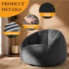 GYIIYUO 47" Giant Bean Bag Chair for Adults - Comfy Plush Shell Soft Accent Chair, Oversized Cozy Lounge Floor Sofa Reading Chair - 4 of 4