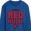 Men's - Marvel - Captain America Red Hulk Collegiate Long Sleeve Graphic T-Shirt - 2 of 4