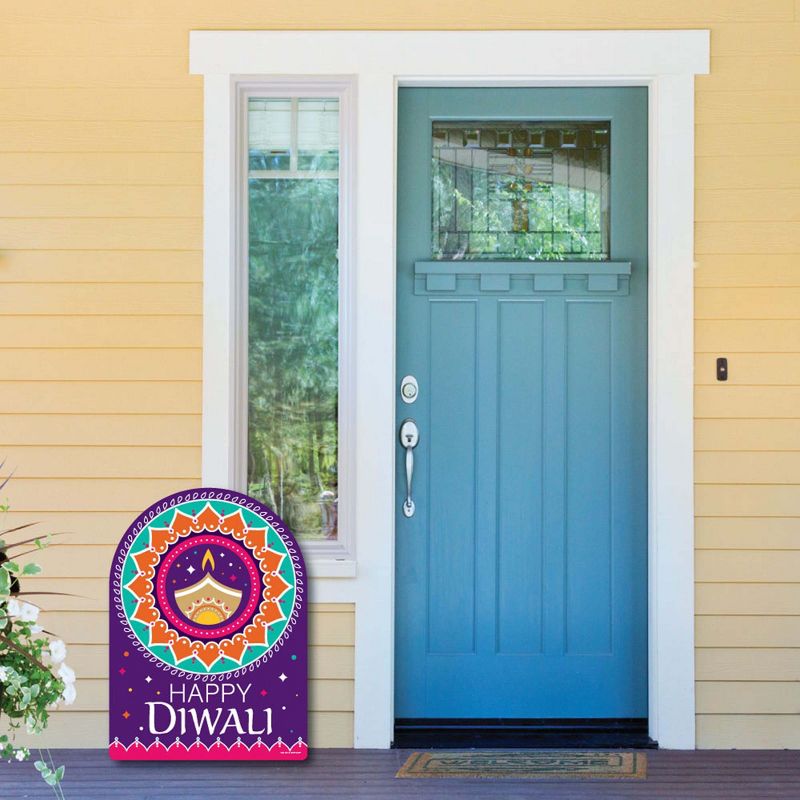 Big Dot of Happiness Happy Diwali - Party Decorations - Festival of Lights Party Welcome Yard Sign, 5 of 9