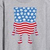 Men's - SpongeBob SquarePants - Silhouette Stars Stripes Long Sleeve Graphic T-Shirt - 2 of 4