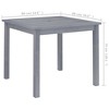 vidaXL Dining Table Grey Solid Acacia Wood - 34.6" x 34.6" x 29.1" - 3 of 4