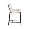 Meridian Furniture,Burke Cream Vegan Leather Counter Stool - 3 of 4