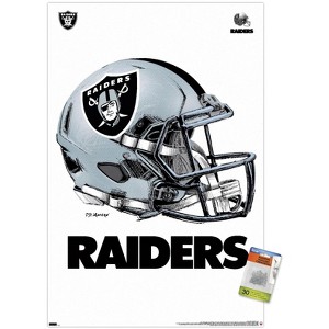 Trends International NFL Las Vegas Raiders - Drip Helmet 20 Unframed Wall Poster Prints - 1 of 4