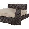 Balkene Home Coconino Wicker Lounge Chair, All-Weather Beige Cushion, Lightweight Durable Adirondack, Mocha Finish - 2 of 4