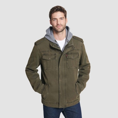 Levi's® Men's Camo Print Cotton Faux Shearling Utility Field Jacket - Olive  Green S : Target