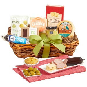 GreatFoods Epicurean Meat and Cheese Premier Gift Basket - 1 of 2