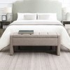 NicBex Linen Fabric Pull-Open Top Ottoman Bench with Storage,Upholstered Storage Ottoman for Bedroom,Entrance - 3 of 4
