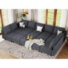 Belffin Large 15 Seat Modular Sectional Sofa with Storage Seat Corduroy Sleeper Sectional Sofa Bed Oversized Convertible Modular Couch for Living Room - 2 of 4