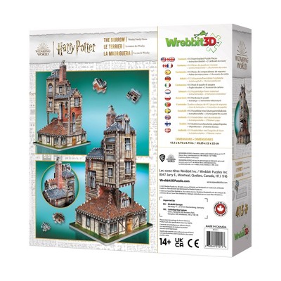 Harry Potter The Burrow Weasley Family Home 3D Puzzle 415 Pieces