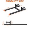 Heavy-Duty Pallet Fork Q235B with Connecting Rod - 6000lb Load Capacity, Black and Orange, Clamp-on, Fits Loader and Skid Steer Buckets - 3 of 4