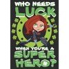 Women's Marvel St. Patrick's Day Black Widow Who Needs Luck T-Shirt - 2 of 4