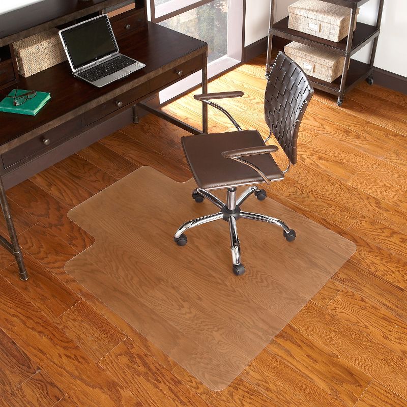 3'x4' Rectangle With Lip Solid Office Chair Mat Clear - Emma and Oliver, 3 of 5