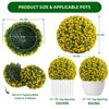 COZONY Artificial Topiary Balls 2PCS, Decorative Flower Balls for Outdoor Patio, Garden & Indoor Use, Perfect for Wedding, Party & Christmas Decor - 2 of 4