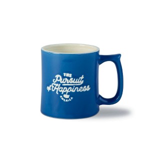 tagltd Pursuit Of Happiness Ceramic Mug 14oz Blue July 4th Drinkware Safe for Dishware 3.38inH x 4.53inL - 1 of 2