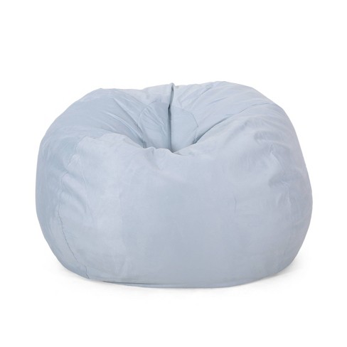 5' Kelton Modern Microfiber Bean Bag Sea Foam Teal - Christopher Knight ...