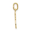 Black Bow Jewelry 14k Yellow Gold Tiny Heart Cross Charm or Pendant, 8 x 18mm - 2 of 4