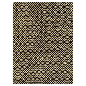Black/Gold Geometric Tufted Accent Rug 3