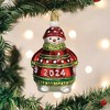 Old World Christmas 4.0 Inch 2024 Snowman Happy Memories Tree Ornaments - 3 of 3