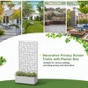 Wooakway 72"H Metal Planter Box with Trellis Raised Garden Bed with Arbor Privacy Screen with Wheels - 4 of 4