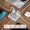 Itopfox Surge Protector Flat Extension Cord 5Ft, Flat Plug Power Strip with 4 Outlets 3 USB Ports 1 USB C 900 Joules Protection, Wall Outlet Extender - 4 of 4