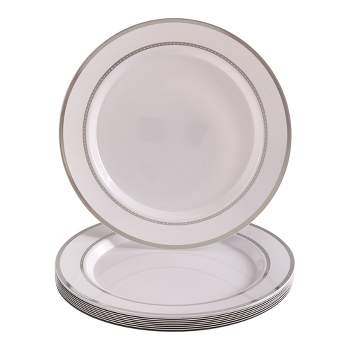Silver Spoons Elegant Disposable Plastic Plates For Party, Heavy Duty Clear Disposable  Plate Set, Soup Plates - 12 Oz, (10 Pc) - Baroque : Target