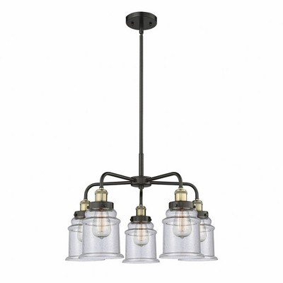 Canton - 5 Light Stem Hung Chandelier In Industrial Style-16.25 Inches Tall and 24 Inches Wide