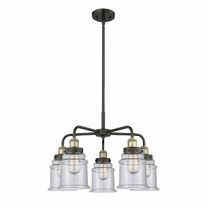 Canton - 5 Light Stem Hung Chandelier In Industrial Style-16.25 Inches Tall and 24 Inches Wide - 1 of 1