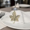 Unique Bargains Napkin Rings Stainless Steel Gold Tone 1Pcs - 3 of 3