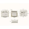 Lyngins Square Swivel Accent Chairs with Pillow and Armrest,Upholstered Swivel Reading Chairs,Polyester Barrel Chairs for Bedroom,Living Room - 3 of 4