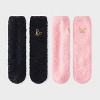 Women's Wicked Snow Globe Box of Cozy Embroidered Crew Socks - Pink/Black 4-10 - 2 of 4
