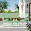 3 Pieces Patio Furniture Set, Metal Outdoor Furniture with 2 Chairs and Coffee Table, Modern Bistro Set for Garden, Balcony, Porch - 2 of 4