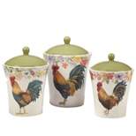 3pc Floral Rooster Canister Set - Certified International