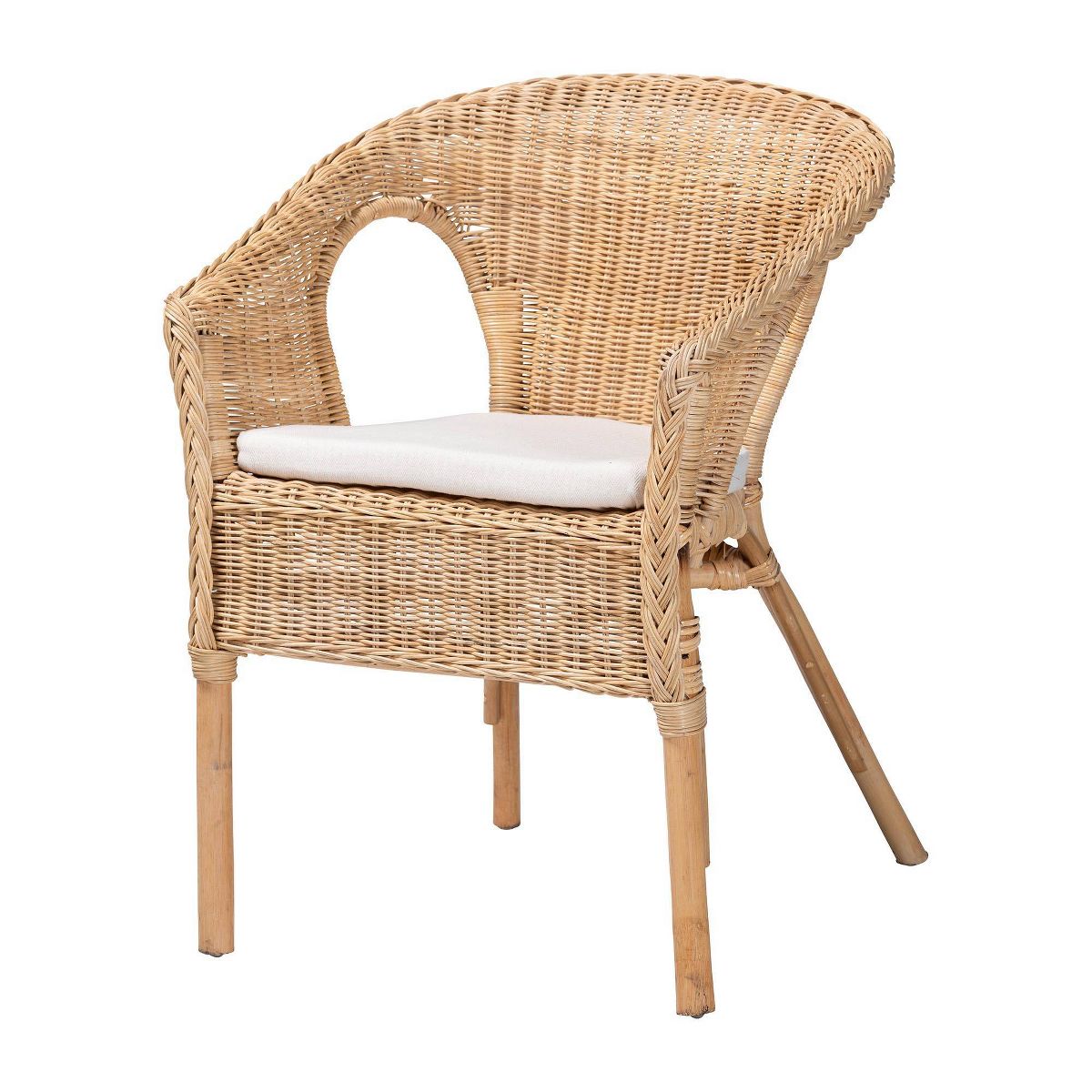 bali & pari Abbey Rattan Dining Chair Natural - thumbnail 2