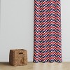 Bacati - Mix N Match Navy Red Chevron Ikat Curtain Panel - 2 of 4