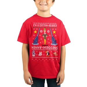 Youth Boys Elf Ugly Christmas Sweater Graphic Tee - 1 of 1