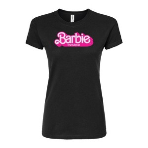 Women's - Barbie - Movie Logo Fitted Graphic T-Shirt - 1 of 3