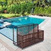 Whizmax Poolside Float Storage, Patio Poolside Float Storage Basket, PE Rattan Outdoor Pool Caddy with Rolling Wheels for Floaties, Patio, Pool - 2 of 4