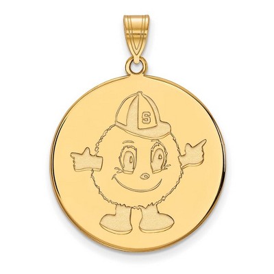 Black Bow Jewelry 14k Yellow Gold Syracuse Oranges NCAA Extra Large Pendant