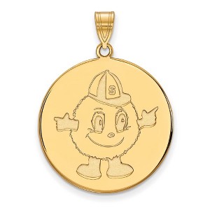 Black Bow Jewelry 14k Yellow Gold Syracuse Oranges NCAA Extra Large Pendant - 1 of 3