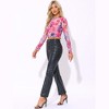 INSPIRE CHIC Women's Crew Neck Long Sleeve Mesh Crop Shirt - 3 of 4