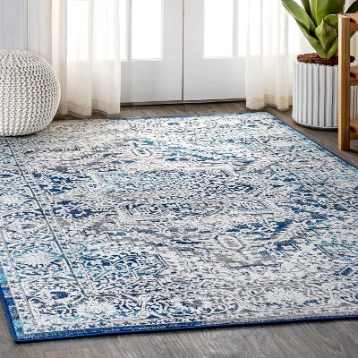 3'x5' Rectangle Loomed Geometric Area Rug Blue - Jonathan Y : Target